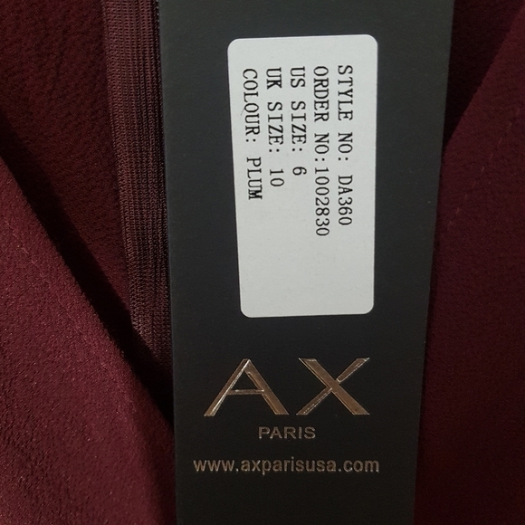 Ax Paris Plum Frill Faux Wrap Belted High Low Sleeveless Maxi Dress - Picture 13 of 15